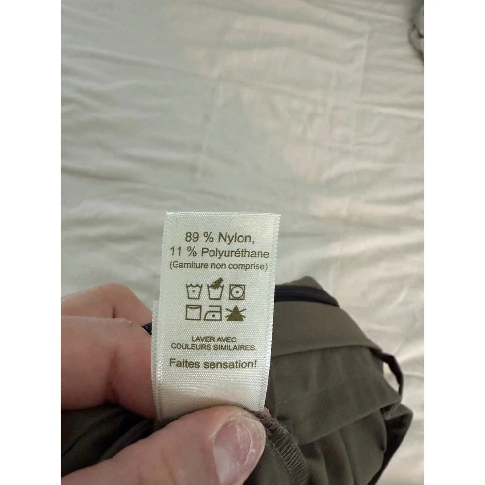Tilley Endurables Travel Skort Womens 10 Olive Green Ripstop Button Front Hiking